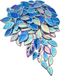 500g/1.1lb Leaf-Shaped Ceramic Mosaic Tiles, Ceramic Mosaic Pieces by Unknown