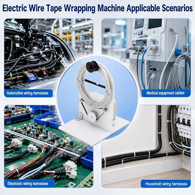 Electric Wire Tape Wrapping Machine, Portable Automatic Harness Tape Winder - Image 6
