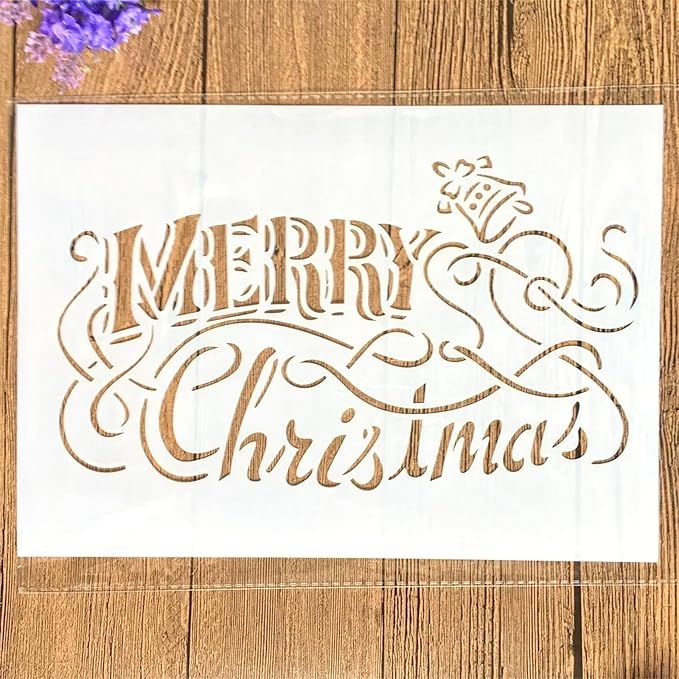 TIAMECH A4 Reusable Merry Christmas Stencil by TIAMECH