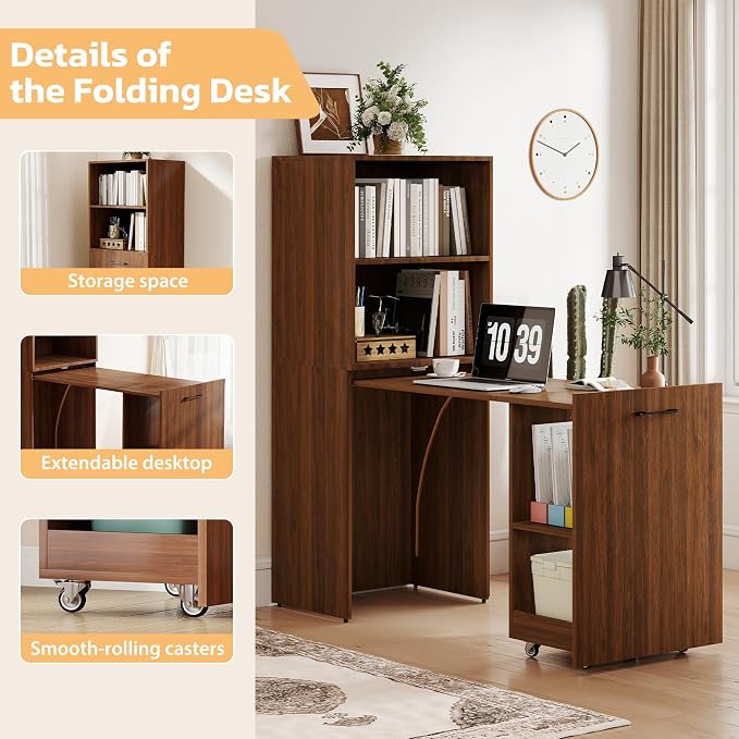 Zevemomo Folding Desk, Convertible Table - Image 5