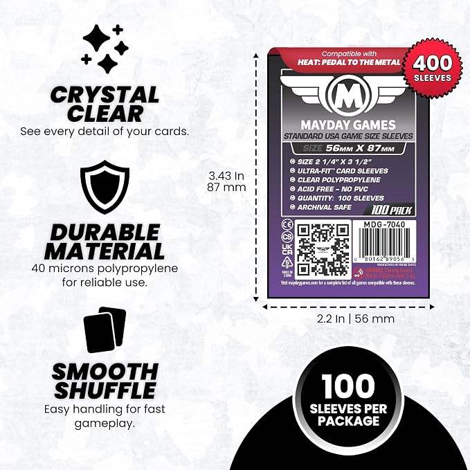 Mayday Games Heat: Pedal to the Metal -Standard Compatible Card Sleeve Bundle - Image 5