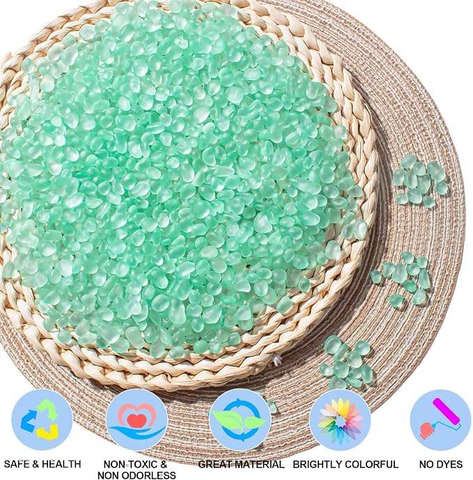 Keedolla 48 Oz Mint Green Sea Glass Stones Frosted Glass Pebbles Gemstones - Image 3
