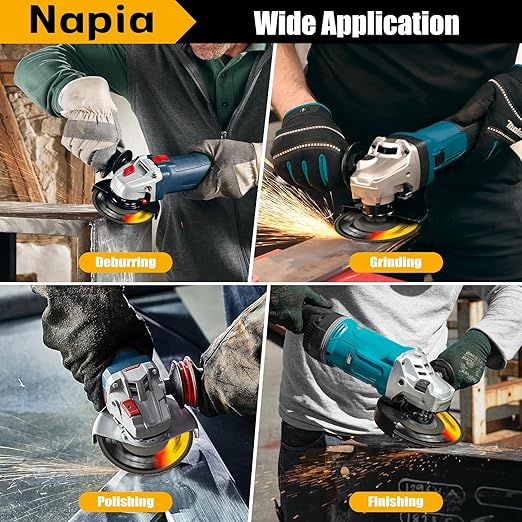 Flap Discs 4 1/2" for Angle Grinder Sanding-Disc - Napia 4 1/2 Flap Disc 40 Grit T29 Zirconia Grinding Wheel, 7/8 Inch Grinding Wheels 4 1/2 inch for Metal, Wood, Stainless Steel Finishing- 40 Pack