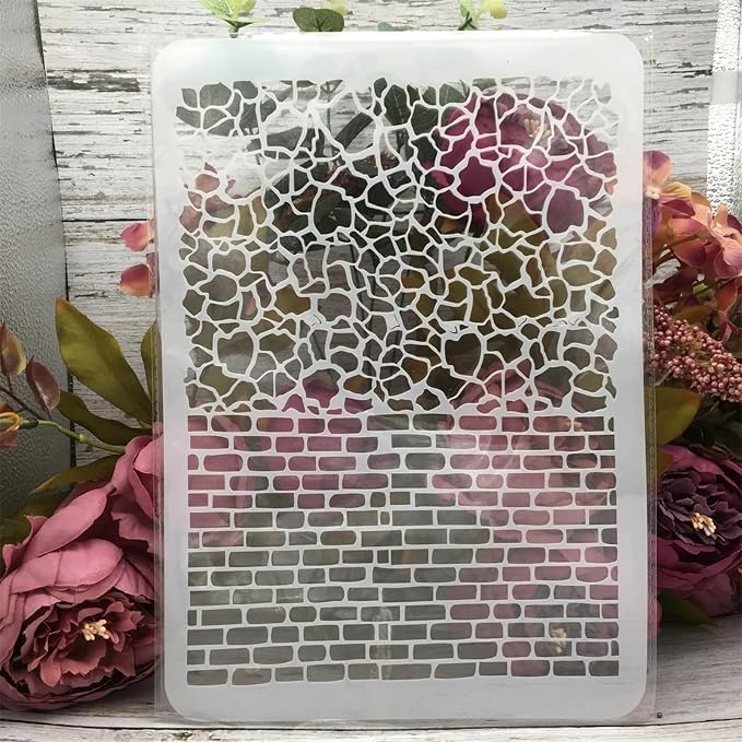 TIAMECH A4 Reusable Stone Brick Stencil - Image 3
