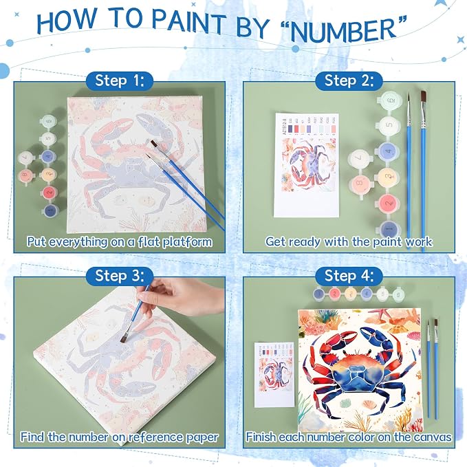 Nezyo 12 Sets Paint by Numbers Kit - Image 4