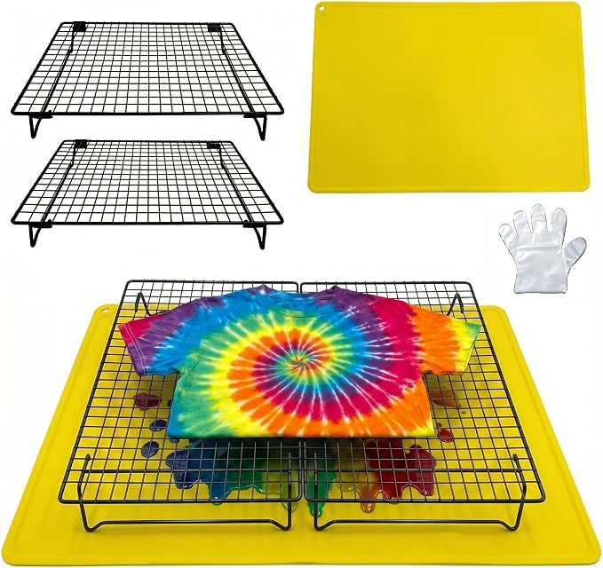 ZZOFSWORM Tie Dye Kit with 2 Adjustable Folding Racks, Non-Slip Silicone Pad & by ZZOFSWORMCOMPOSTERMOREWORM