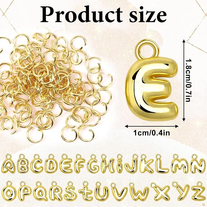 SANNIX 26Pcs Letter Charms, Initial Letter Charm - Image 2