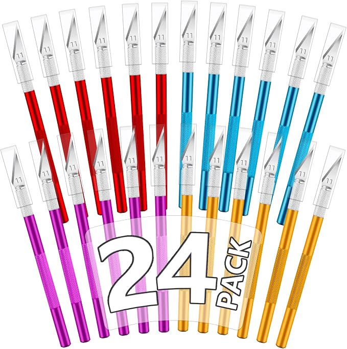 Jetmore 24 Pack Exacto Knife Set, Precision Craft Knife, Hobby Knife Kit by Jetmore