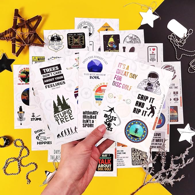 BulbaCraft 100Pcs Funny Disc Golf Stickers Decals - Image 5