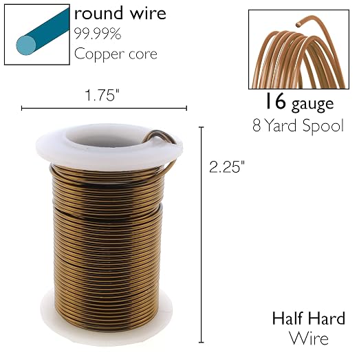 The Beadsmith Wire Elements 16-Gauge Lacquered Tarnish-Resistant Copper Wire - Image 4