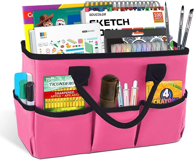 Desktop Tote and Organizer, Teacher Helper Caddy Bag by Godery
