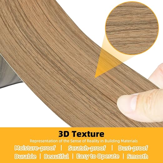 GSCIT Club Natural Walnut Wallpaper, 15.7 inch X 25ft Self Adhesive Wood Grain Repair Tape Patch for Tables, Chairs, Baseboards, Doors, Windows, Floors, Handicraft DIY.