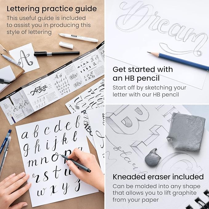 ARTEZA Hand Lettering Pens Set of 12 – Calligraphy and Brush Pens - Image 5