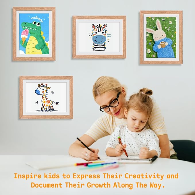 8 Pack Kids Artwork Frames Changeable 8.5 x 11 Inch Children Art Projects - Image 6