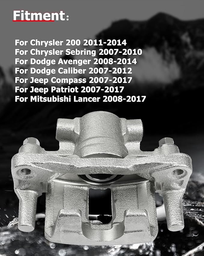 cciyu Rear Brake Calipers w/Bracket 18B5039 18B5038 For Chrysler For 200/For Cirrus/For Sebring,For Dodge For Avenger/For Caliber,For Jeep For Compass/For Patriot,For Mitsubishi For Lancer