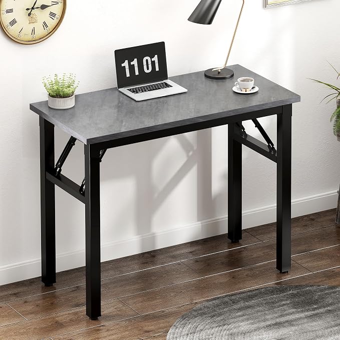 Need Small Folding Computer Desk, 31.5 Inch Writing Table, Sturdy Foldable Desk - Image 2