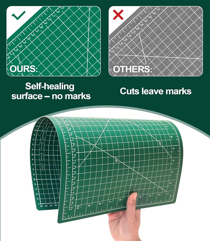 Self Healing Cutting Mat 3 Packs, 12×18 Inch Fabric Cutting Mats - Image 5
