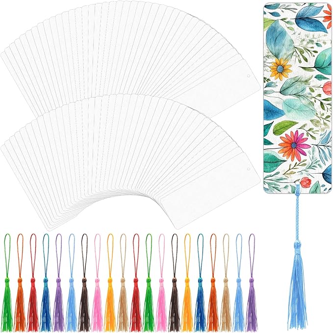 DSYIL 100 Sets Watercolor Paper Bookmarks by DSYIL
