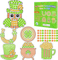 Qyeahkj 6 Pcs St Patrick's Day Arts Crafts DIY Shamrock Hat Gem Diamond by Qyeahkj