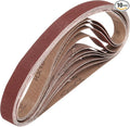 HARFINGTON 1-1/8 x 21 Inch Sanding Belts, 10 Pcs 100 Grits Aluminum Oxide Abrasive Belt Sander File Belt for Woodworking, Metal Polishing, Knife Sharpener