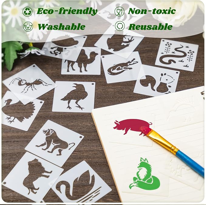 Fainne 100 Pcs 2 Inch Stencils Small Stencils - Image 3