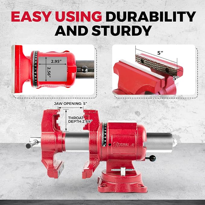 Upgraded UPG 5-Inch Terminal Location Bench Vise - Image 4