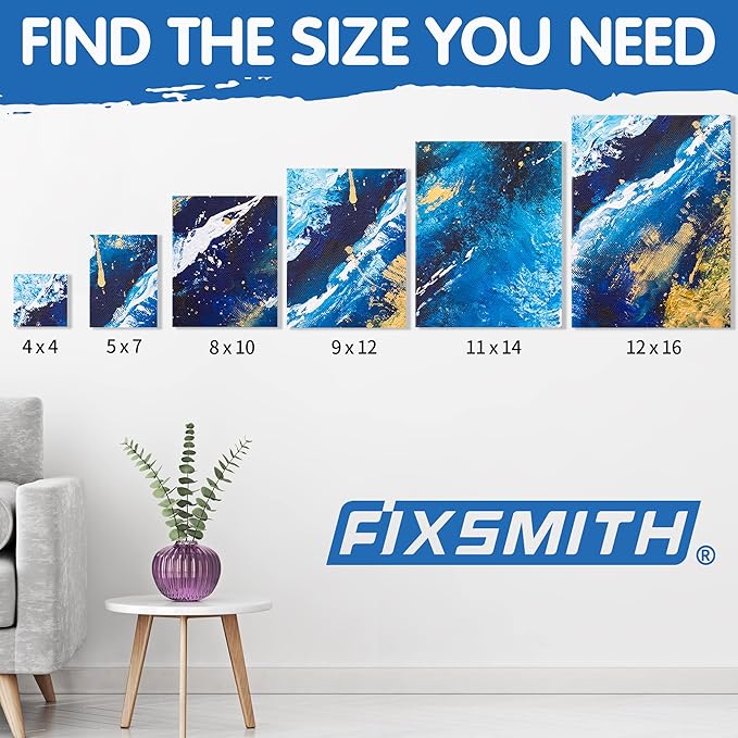 FIXSMITH Stretched White Blank Canvas - Image 5