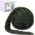 QMNNMA 14.1oz Wool Roving Yarn, Needle Felting Wool, Felting Supplies | Dark by Qmnnma