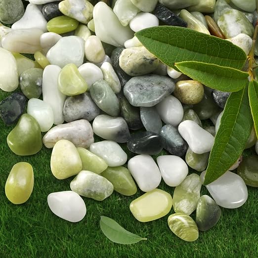 10 lb Jade Pebbles for Indoor Plants, 1/2 Inch Polished Decorative Pebbles for - Image 6