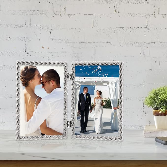 Lawrence Frames Metal Frame, Rope Design, 4x6 Double - Image 3