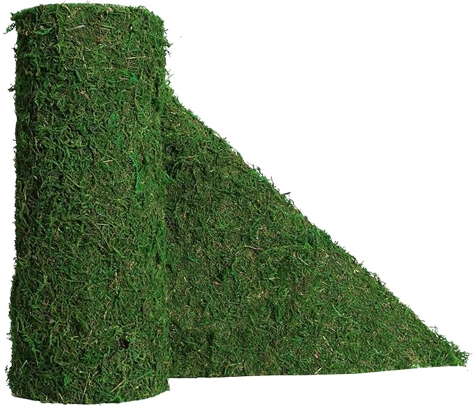 USMOLA Moss Roll, Dried Moss for Crafts, Moss Table Runner for Fairy Gardens by USMOLA