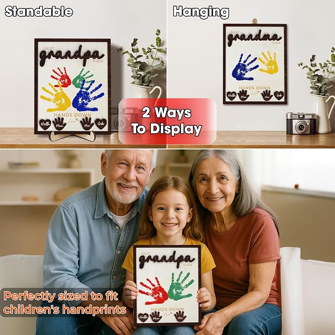 10" Hands Down Best Grandma Ever DIY Handprint Gifts - Image 3