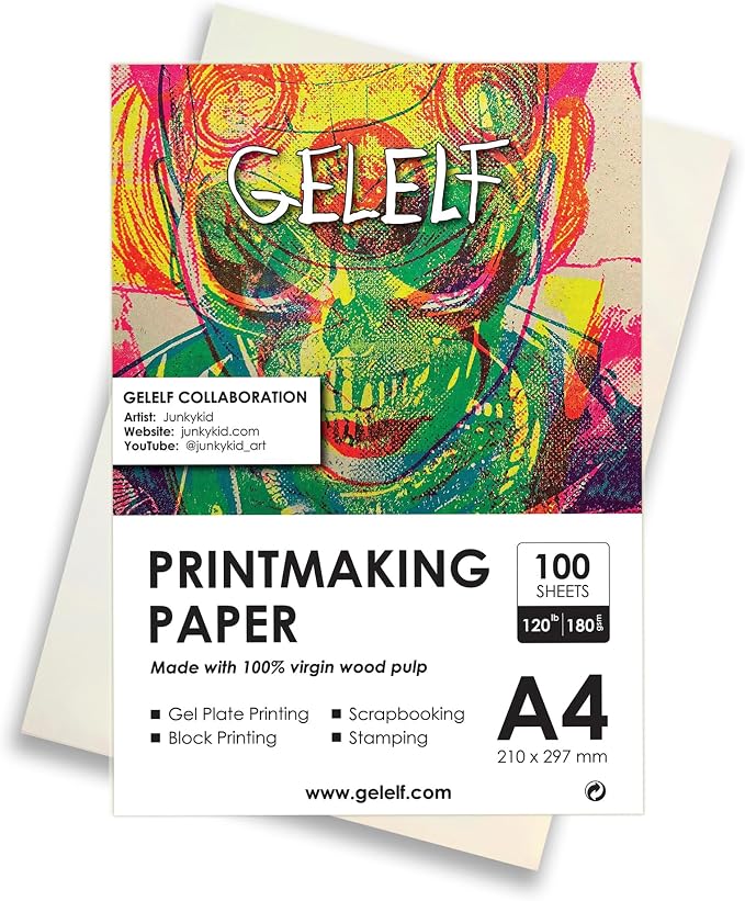 Printmaking Paper for Artwork, International A4 Gel Plate Printmaking by GELELF