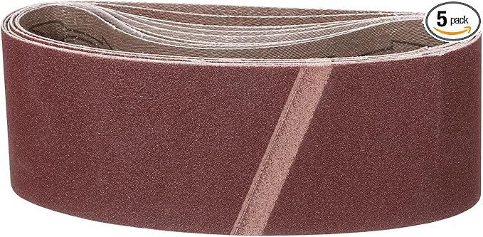 4 x 24 Inch Sanding Belt, 5 Pcs 180 Grit Knife Sharpener Belts Work Sharpening for Belt Sander Knife Carving Tool Metal Working