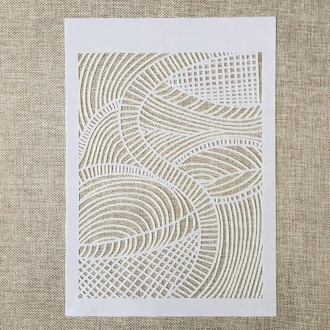 TIAMECH 6 Pcs A4 Reusable Geometric Texture Stencils - Image 5