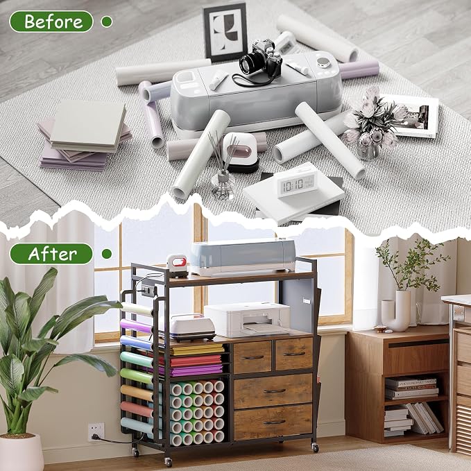 VENNQD Large Craft Organizer and Storage Rolling Cart Compatible - Image 8
