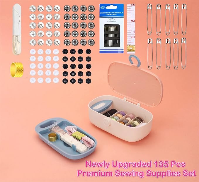FKOG Portable Sewing Kit Basic, Measure Tape, Emergency Sewing Accessories - Image 3
