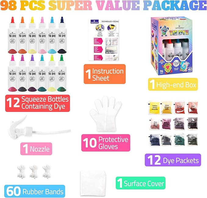 12 Colors Tie Dye Kit, Tie Dye Set - Image 2