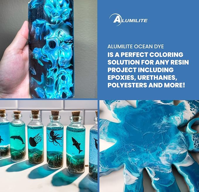 Alumilite Liquid Dye Ocean Blue 1 Oz, Highly Concentrated Dye - Image 3