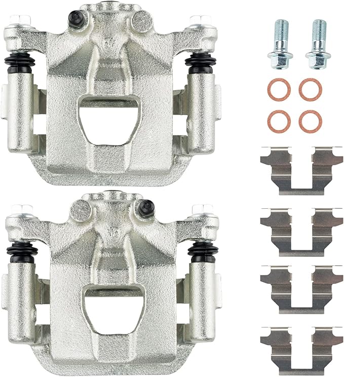 Torchbeam 2PCS Rear Driver and Passenger Side Brake Caliper for Nissan for 2007-2012 Altima, 2007-2008 Maxima, Disc Brake Caliper Assembly with Bracket Replace #19B2780A+19B2781A