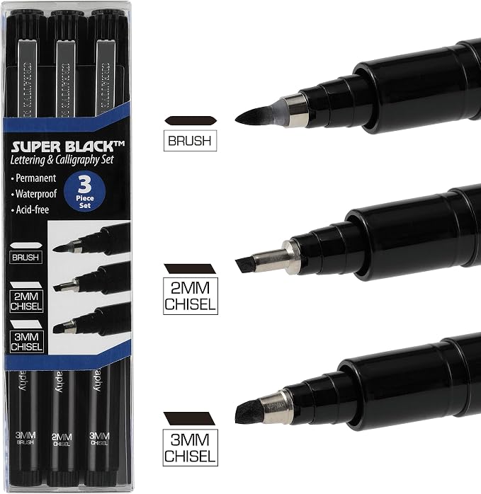 Creative Mark Calligraphy & Fineliner Pen Set of 3 Lettering & Calligraphy - Image 3