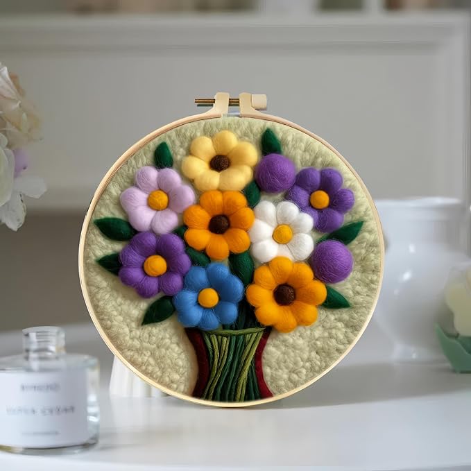 Wonafa DIY Wool Needle Felt Starter Kit, Beginner Needle Felt Kit - Image 5