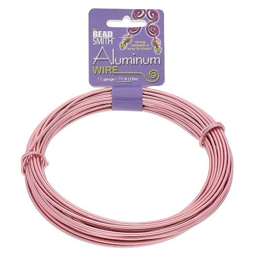 The Beadsmith Anodized Aluminum Wire – 12 Gauge – 39 feet – Rose Gold Color – by TheBeadsmith