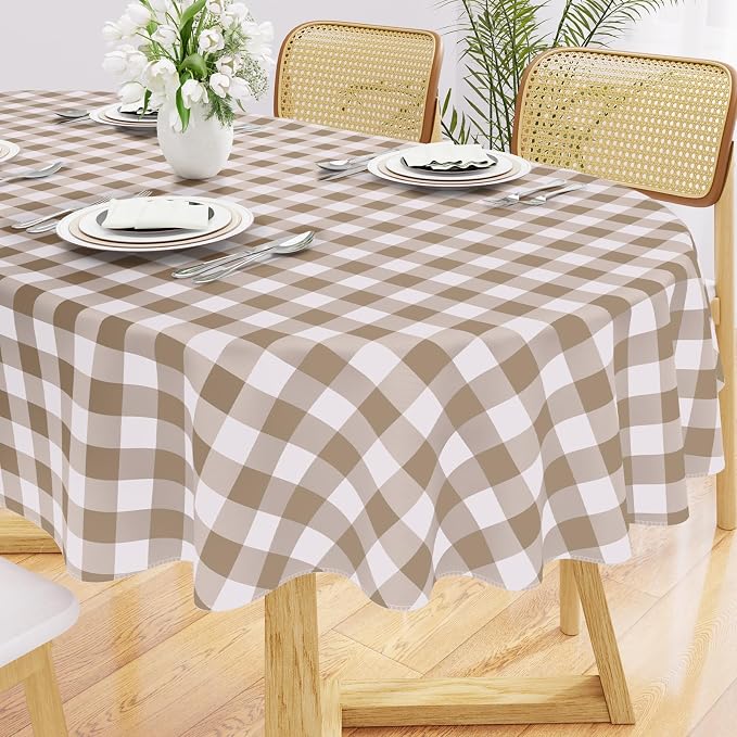 Smiry Oval Table Cloth, Waterproof Vinyl Tablecloths by Smiry