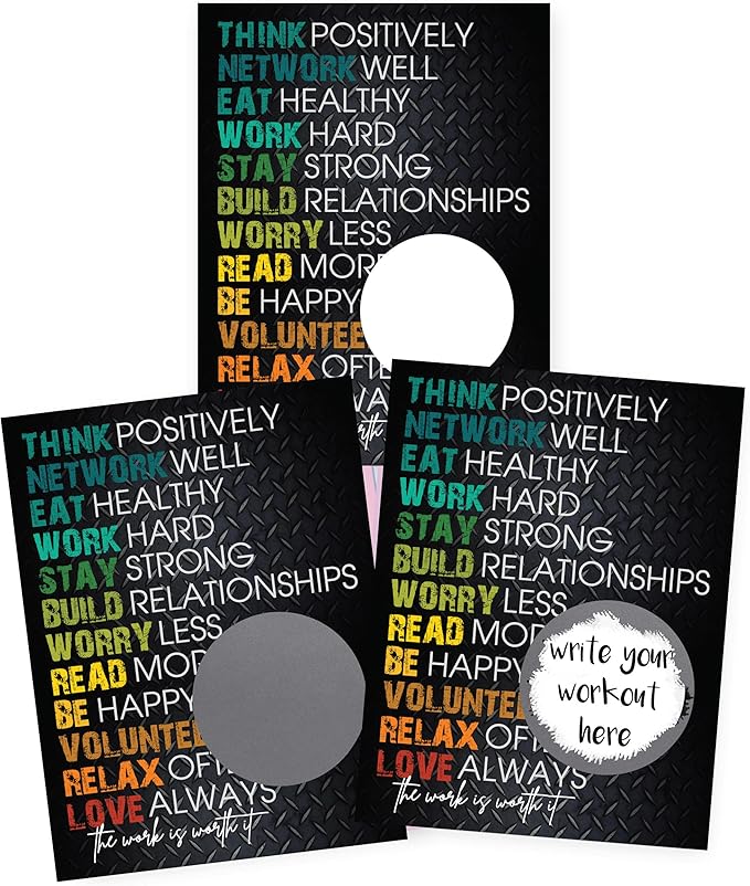 Gym Motivation Randomize Workout Scratch Off Make Your Own DIY 20 Pack 3x4 Note by MyScratchOffs