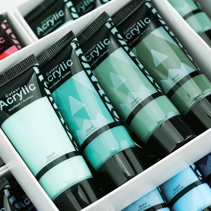AUREUO Green Acrylic Paint Set - Image 5