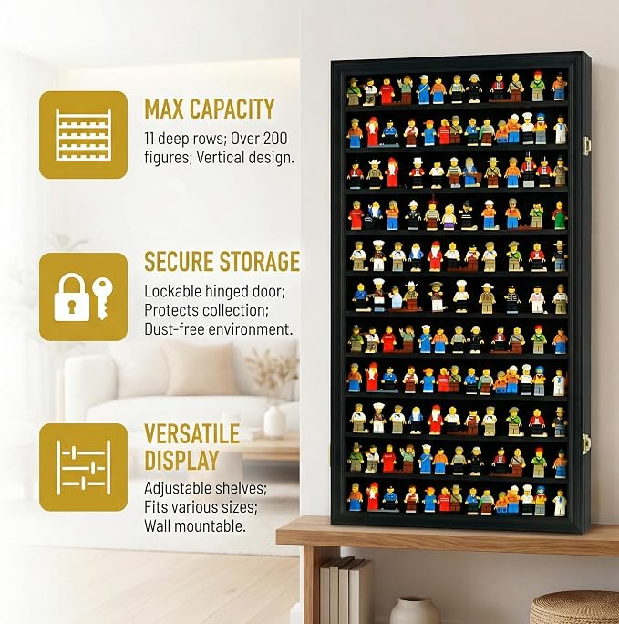 DisplayGifts Building Block Toy Minifigures Miniatures Thimble Display Case - Image 3