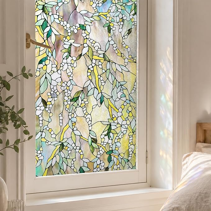 3D Stained Glass Window Film, Decorative Window Privacy Film by ADDHERES