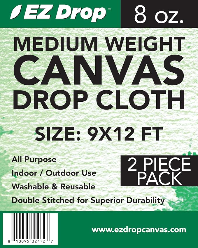 EZ Drop Painter's Canvas Fabric Drop Cloth by EZDropCanvas