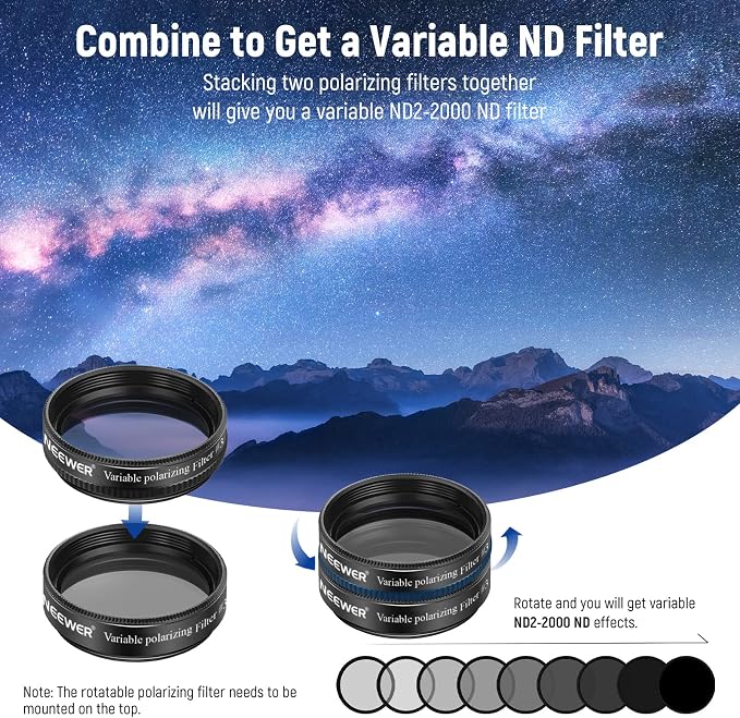 NEEWER 1.25' Telescope Eyepiece Filter Set, Including Planetary, Lunar & - Image 6
